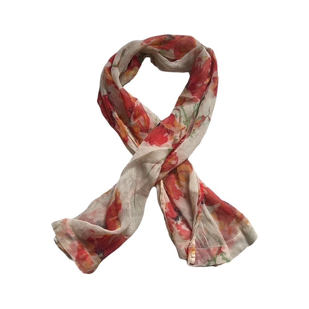 Vintage silk floral scarf